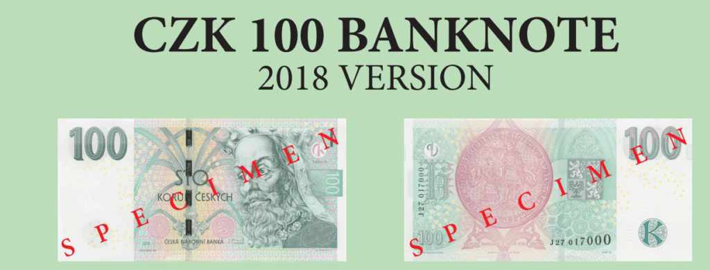Exchange money in Prague: An old Czech 100 Koruna note 