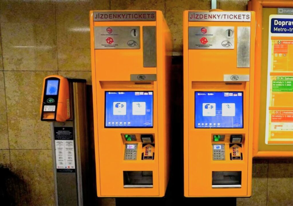 prague ticket machine metro