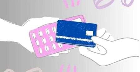 a vector illustration depicting a credit card payment
