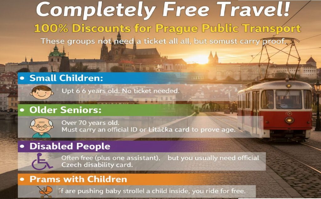 Who use Prague Public Transport for free