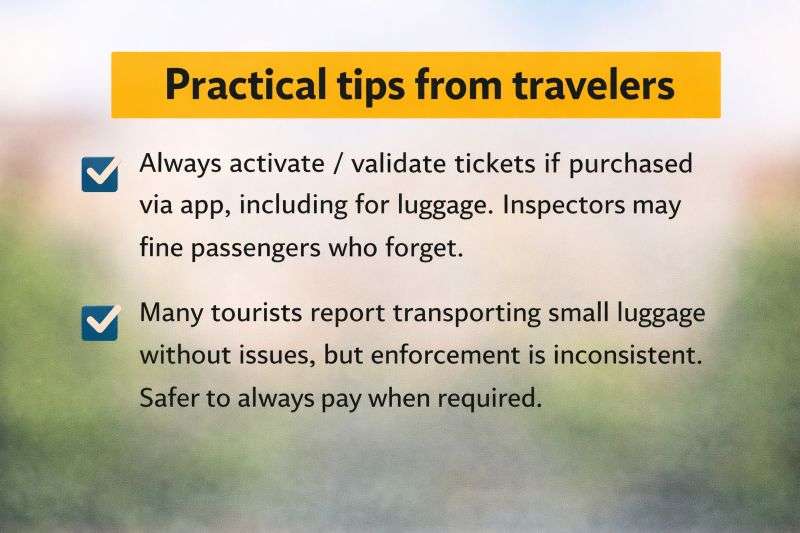 Luggage on Prague Public Transport