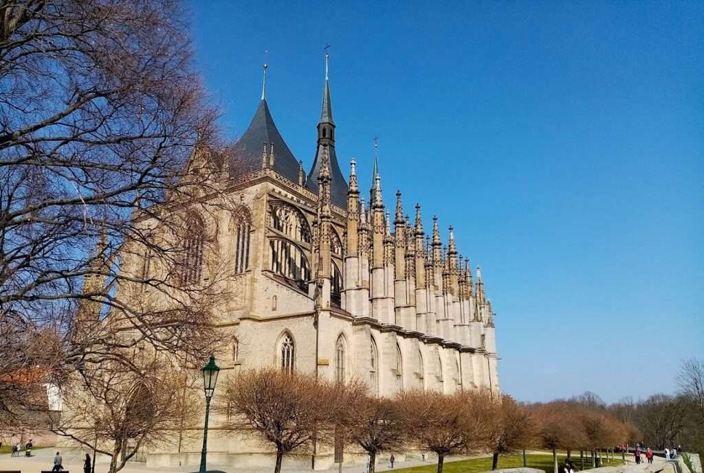 Neo Gothic architecture of Kutna Hora church 