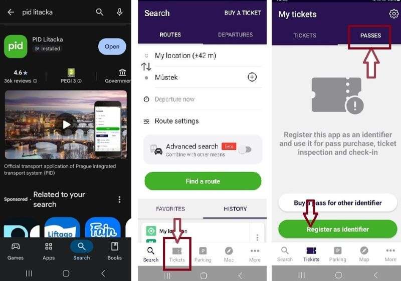 How to get digital Prague transport pass or tickets