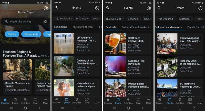 Kudy z nudy is the best application for finding events, concerts, exhibitions, and festivals.
