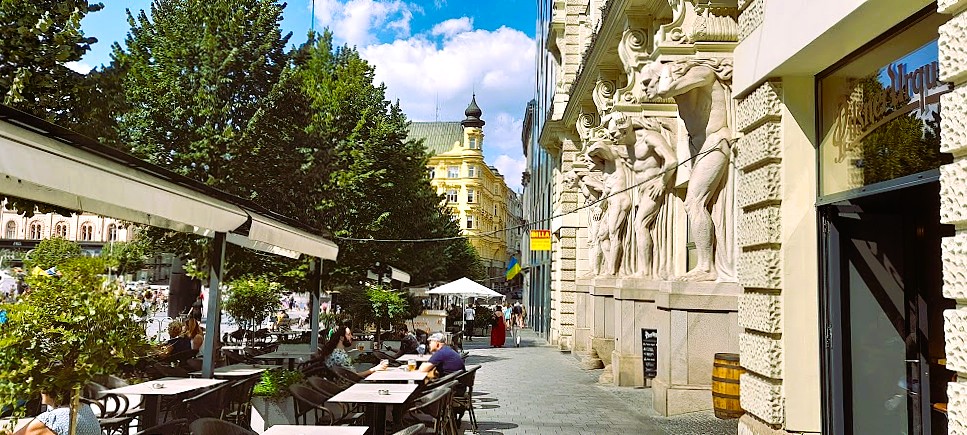 Different epoch from in same street - what you can see in Brno