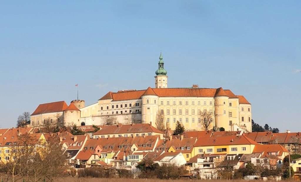You will see the Mikulov Castle clear from the road