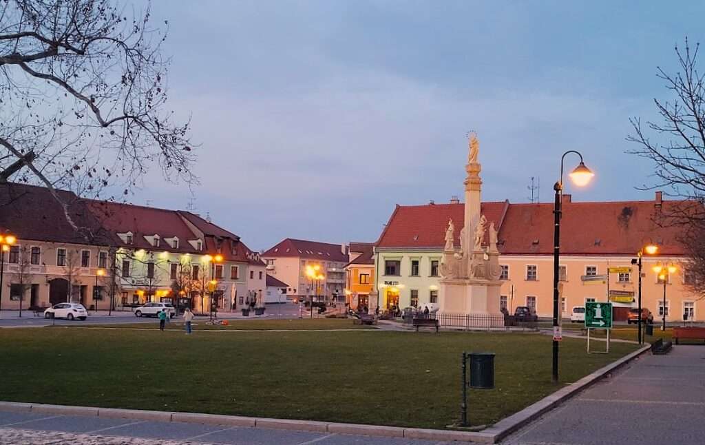 The main square of Valtice city - South Moravian center of vinary 