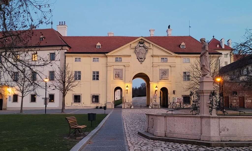 Entrance to the Valtice chateau from the city square 