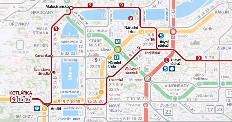 tram 9 route map 
