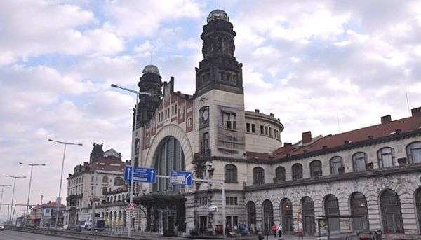 Prague Main Railway Station view from Wilsonova street