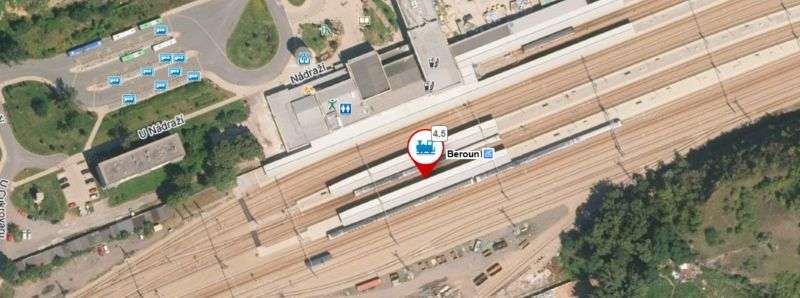 Beroun Railway Station map 