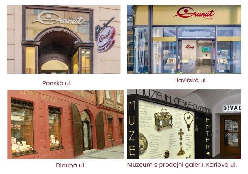 Shops Granat Turnov in Prague 